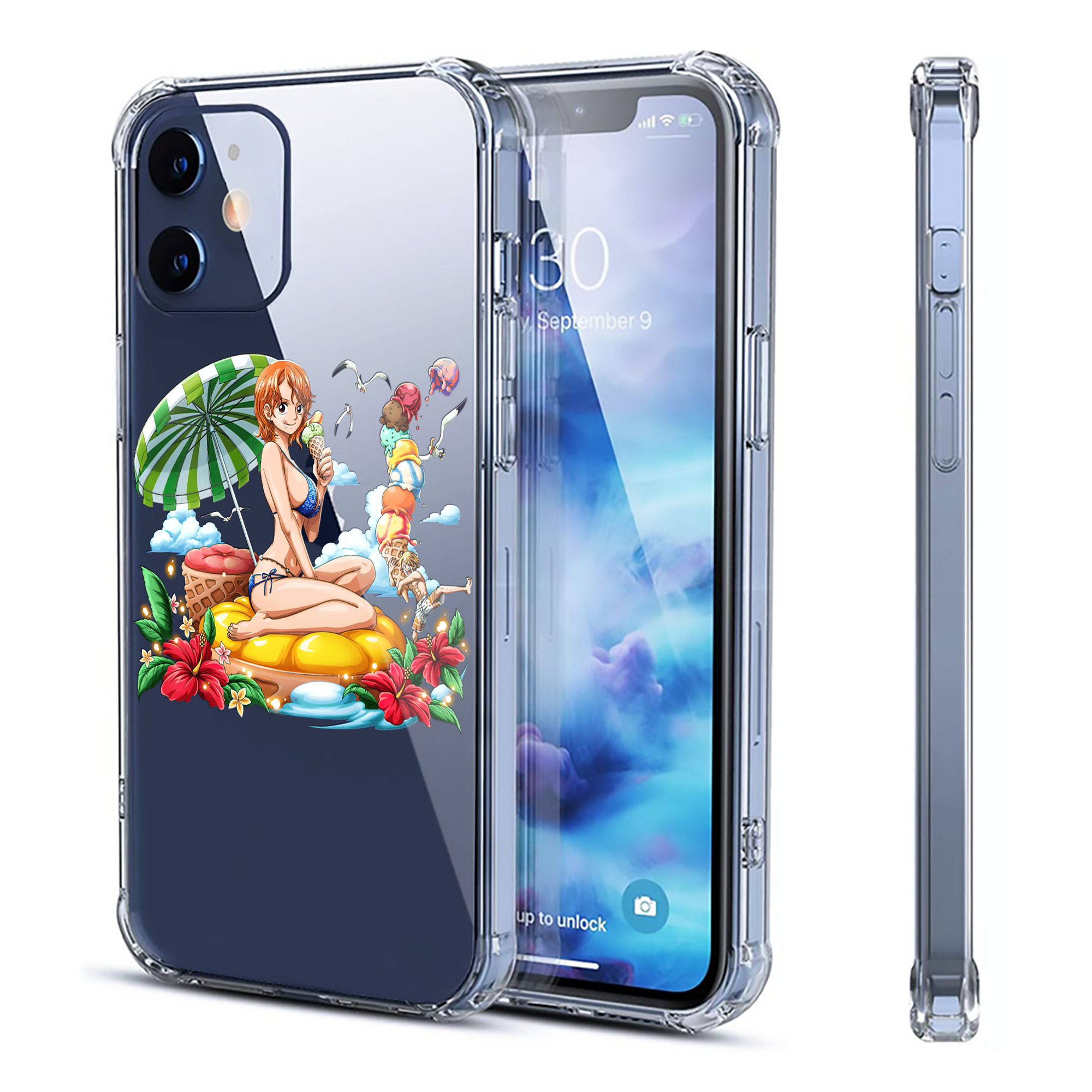 （画像用） ワンピース ナミ ONE PIECE Nami 【iPhone 12シリーズ対応】透明スマホケース（クリアソフトケース）